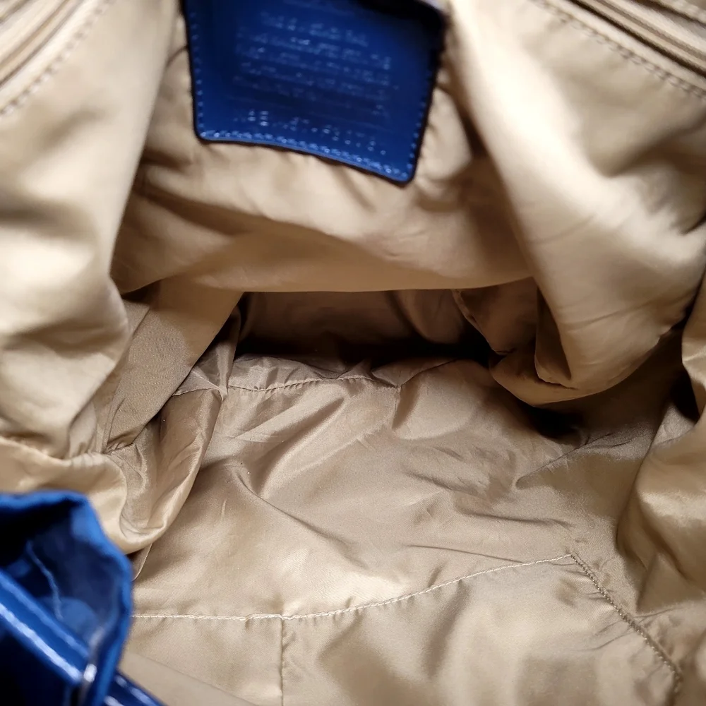 Coach Signature C's Nylon Getaway Backpack Teal # E1457-F30781 - Picture 13 of 14